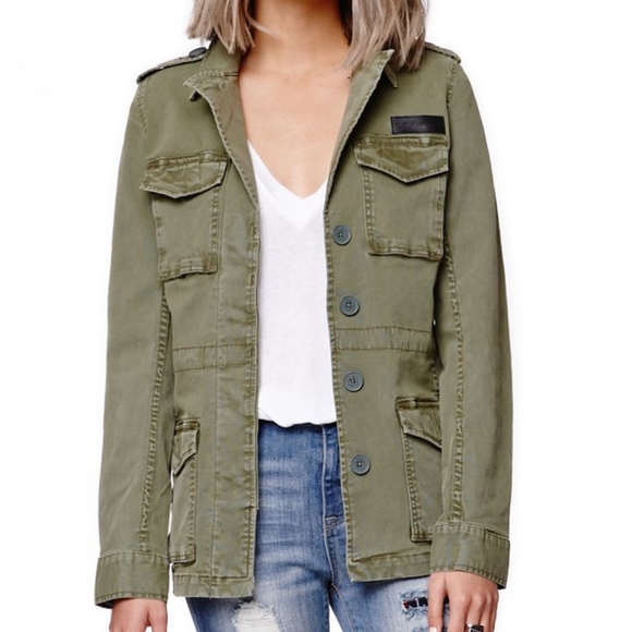 Gypsy Warrior Jackets & Blazers - Gypsy Warrior Olive Green Utility Military Jacket